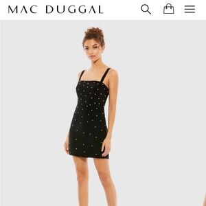NWT Mac Duggal mini diamond dress